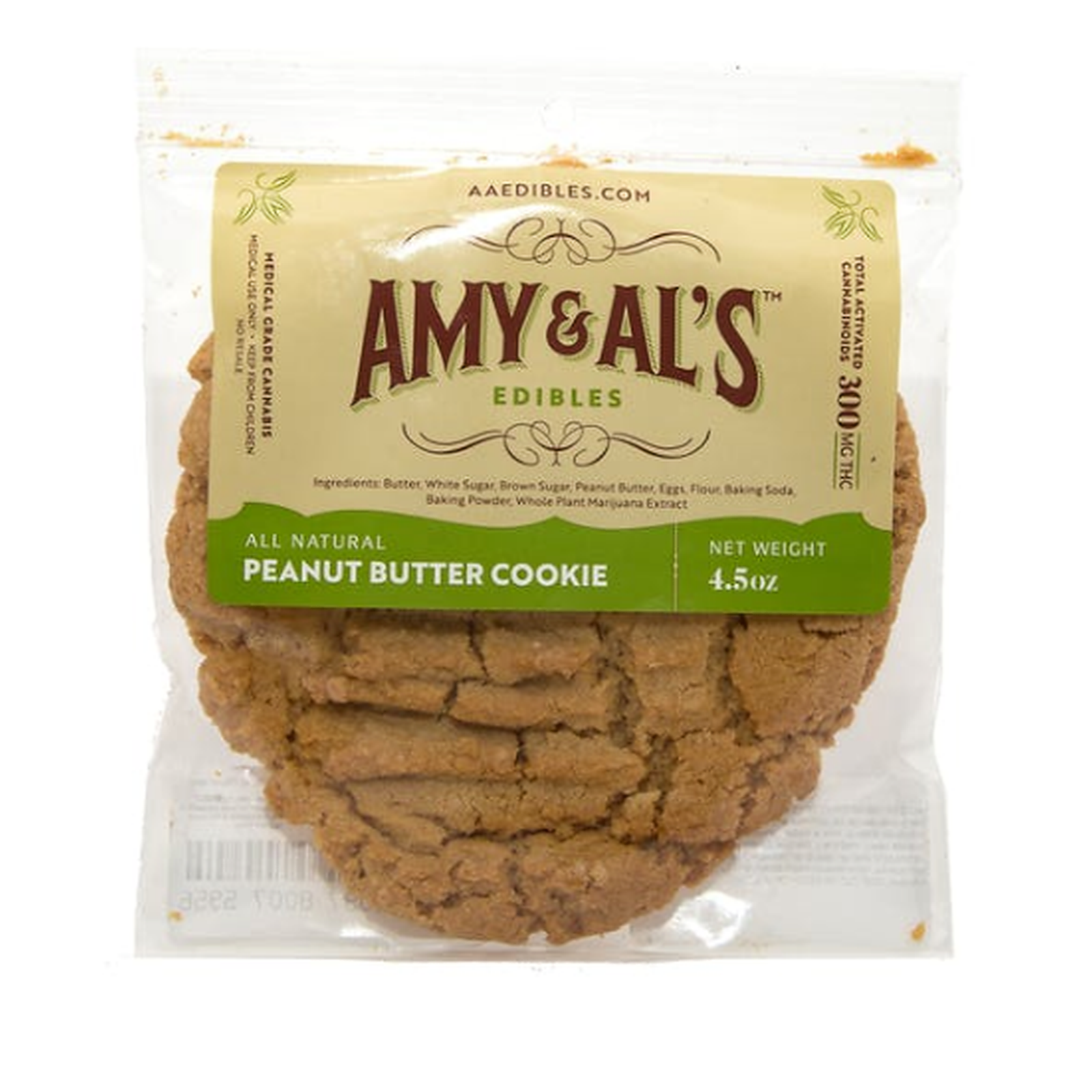 Amy & Al's Edibles Peanut Butter Cookie 300mg Leafly